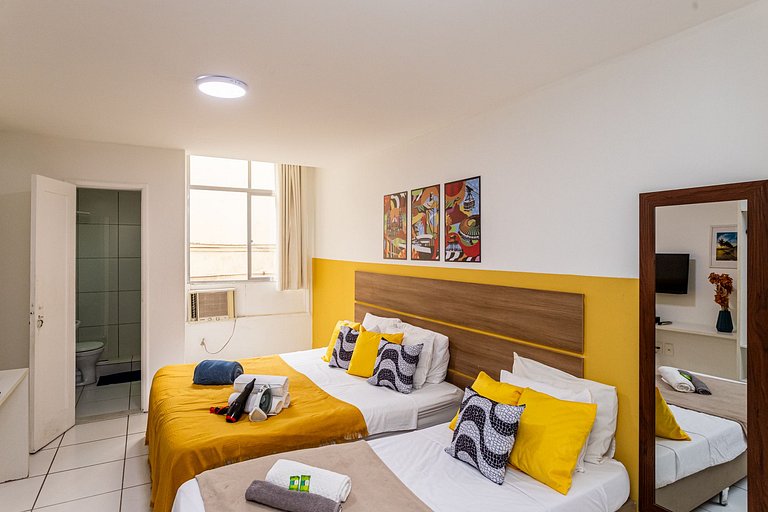 Copacabana: Pet-Friendly, Playa, 3 huéspedes