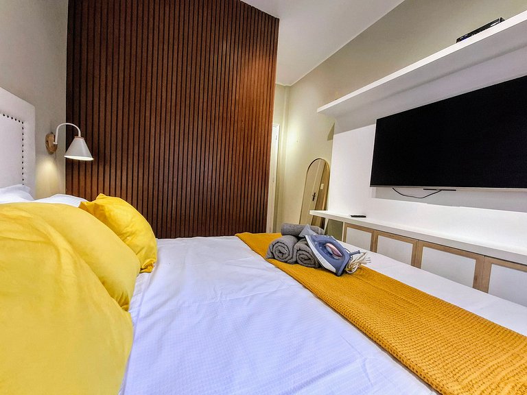 Design, Aconchego e 4 hospedes no Leblon