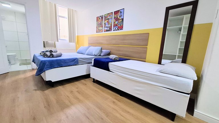 Copacabana: Pet-Friendly, Playa, 3 huéspedes