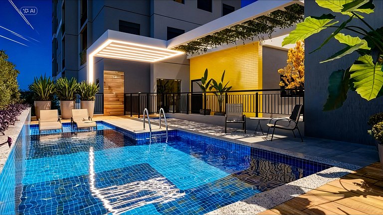 Varanda e Piscina para 4 | Zona Sul de São Paulo