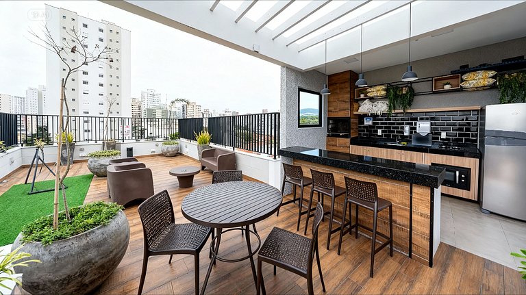 Rent apt Vila Saude SP pool and balcony 4 guests