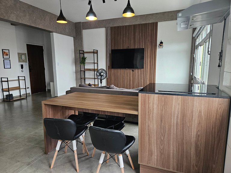 São Vicente: Conforto e Praticidade, 4 Hóspedes.