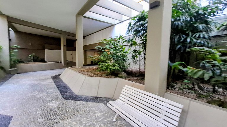 São Conrado: Balcony, Beach and Pool, 4 Guests