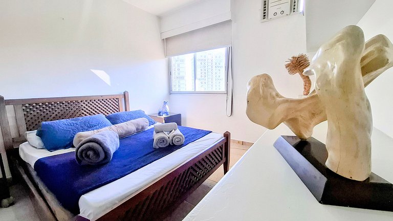 São Conrado: Balcony, Beach and Pool, 4 Guests