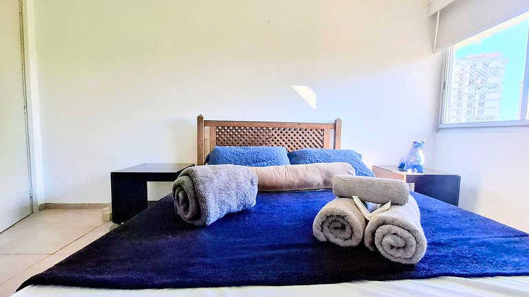 São Conrado: Balcony, Beach and Pool, 4 Guests