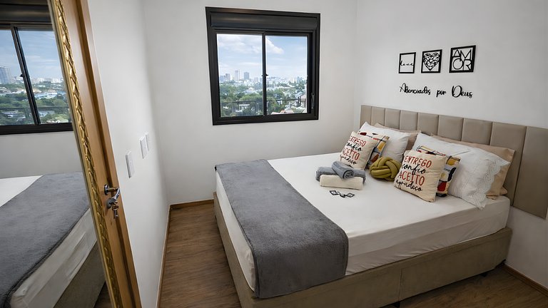 Balcón y piscina para 4 | Zona sur de São Paulo