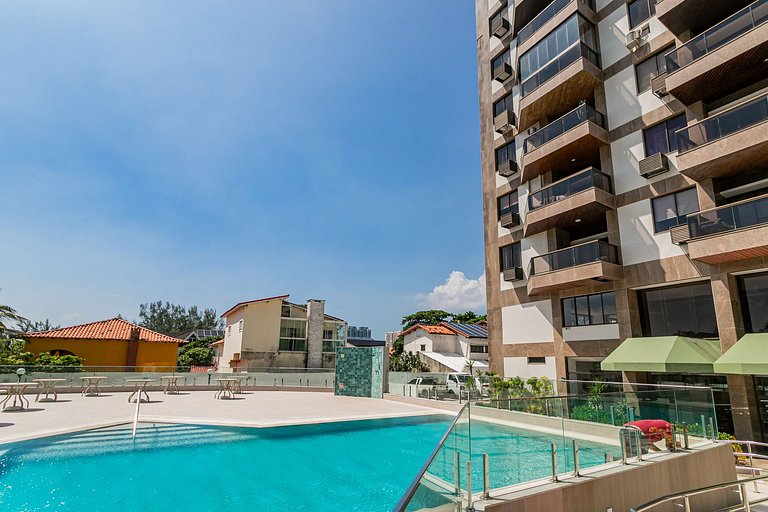 Barra da Tijuca: Frente Mar, Piscina | 4 hóspedes